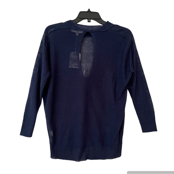 Inhabit Lightweight Linen Crewneck Sweater with Back Keyhole Size P NWT - Picture 6 of 10